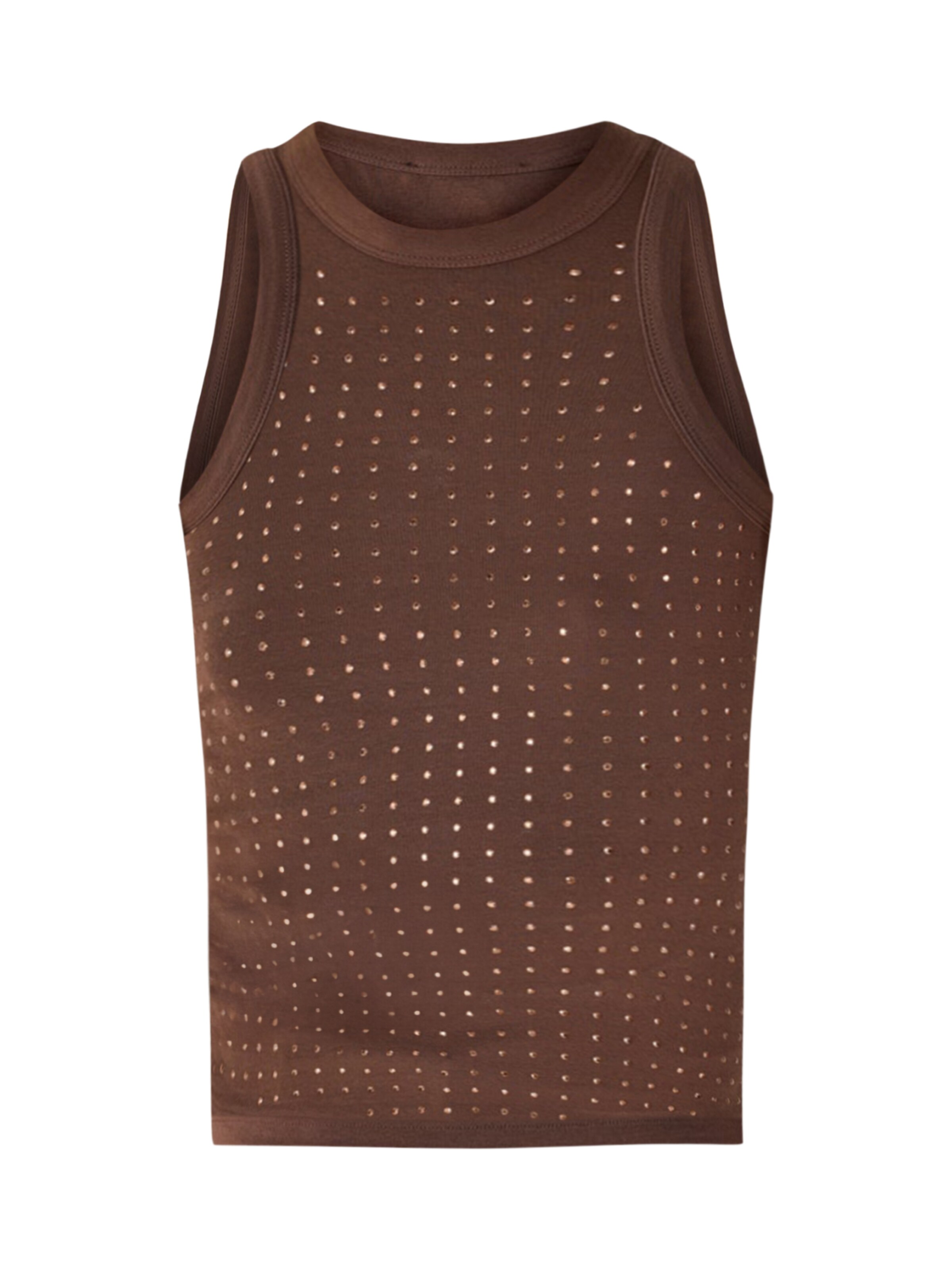 No Matter What Top in Bruin: voorkant