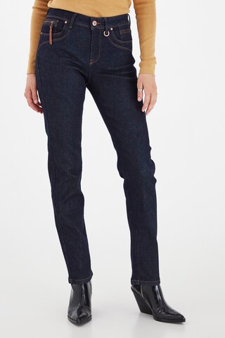 PULZ Jeans Slimfit Jeans 'EMMA' in Blauw: voorkant