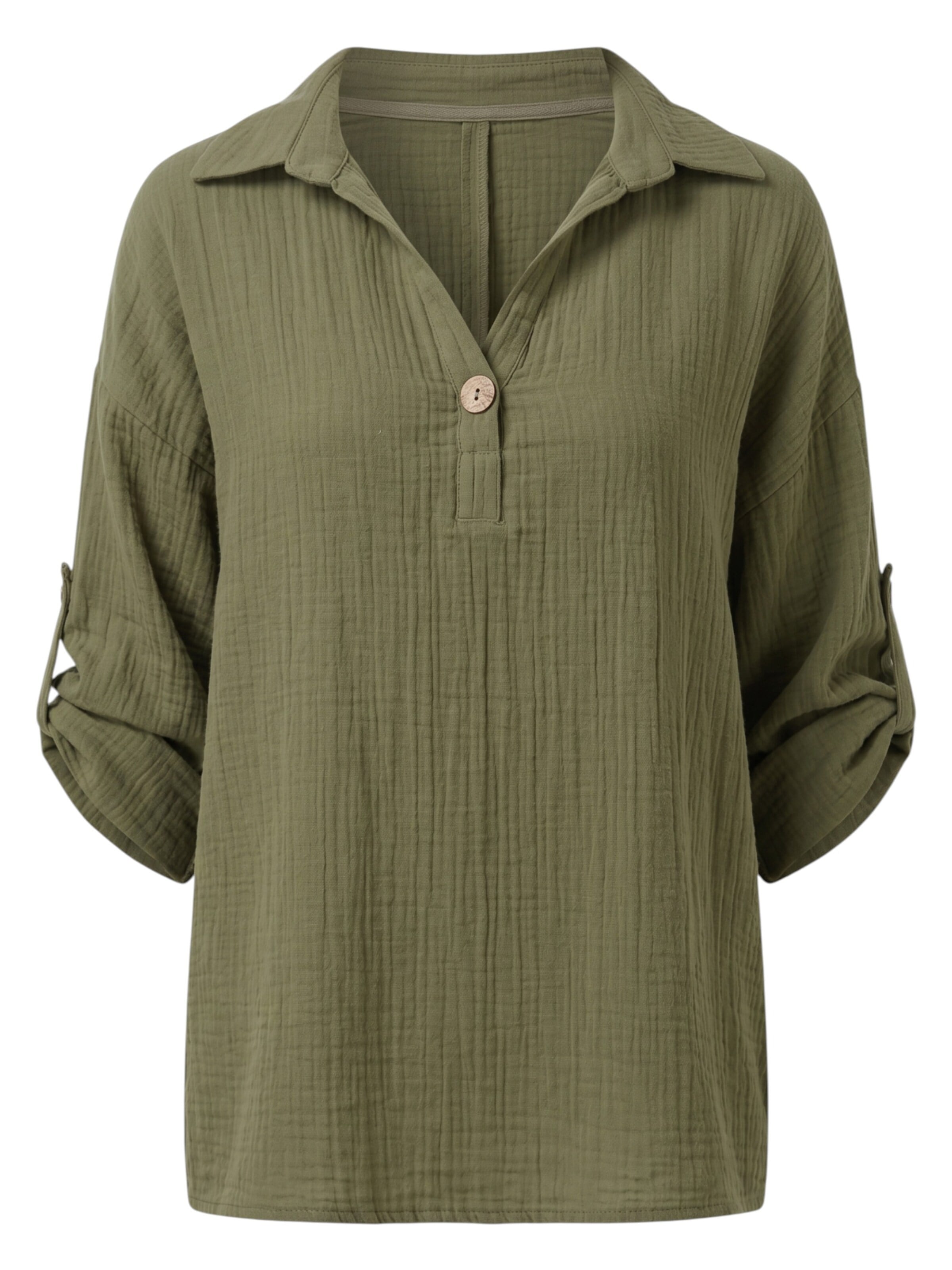 WENOR - Blusa 'LINARA' en verde: frente