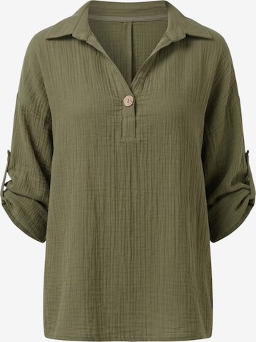 WENOR - Blusa 'LINARA' en verde: frente