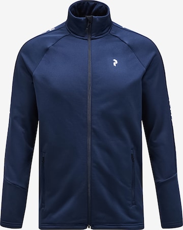 PEAK PERFORMANCE Fleecejacke M Rider Zip Jacket in Blau: Vorderseite