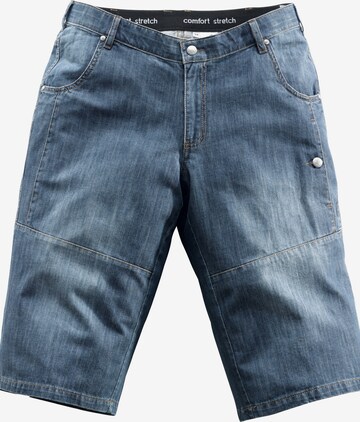 Men Plus Regular Pants in Blue: front