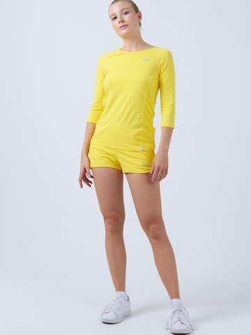 SPORTKIND Funktionsshirt '3/4-Longsleeve Shirt' in Gelb: Vorderseite