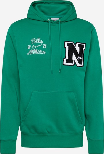Nike Sportswear Sweatshirt 'CLUB' i grøn / sort / hvid, Produktvisning