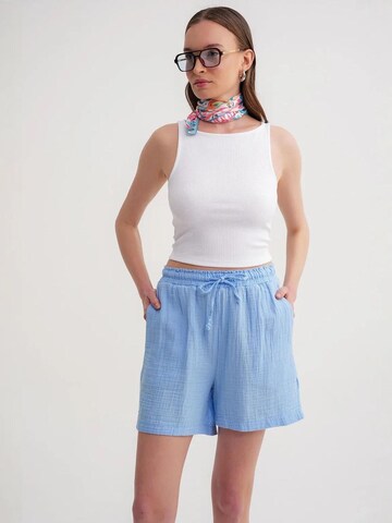 MixRay - Perna larga Calças em azul