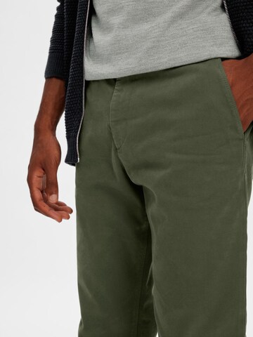 SELECTED HOMME Slimfit Chino kalhoty – zelená