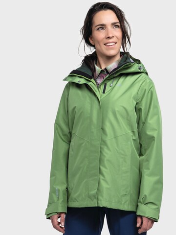 Schöffel Outdoorjas in Groen: voorkant