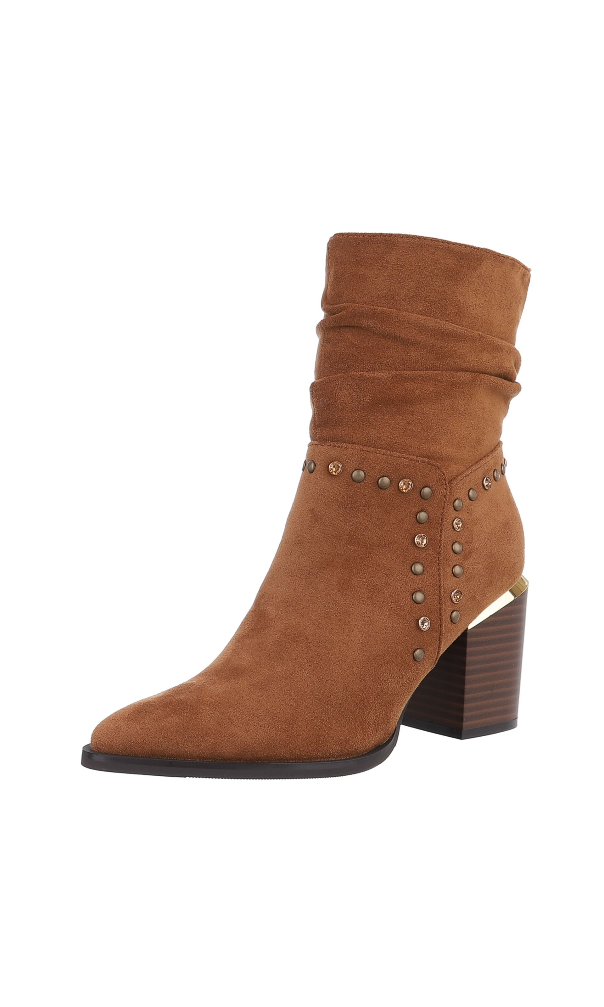 Ital-Design Stiefelette in Beige: Vorderseite