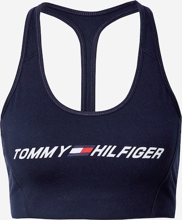 Tommy Sport Бюстие Спортен сутиен в синьо: отпред