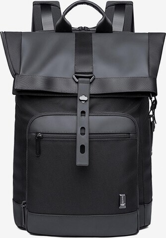 Peak Time Backpack in Black: front