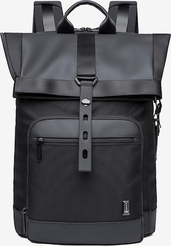 Peak Time Backpack in Black: front