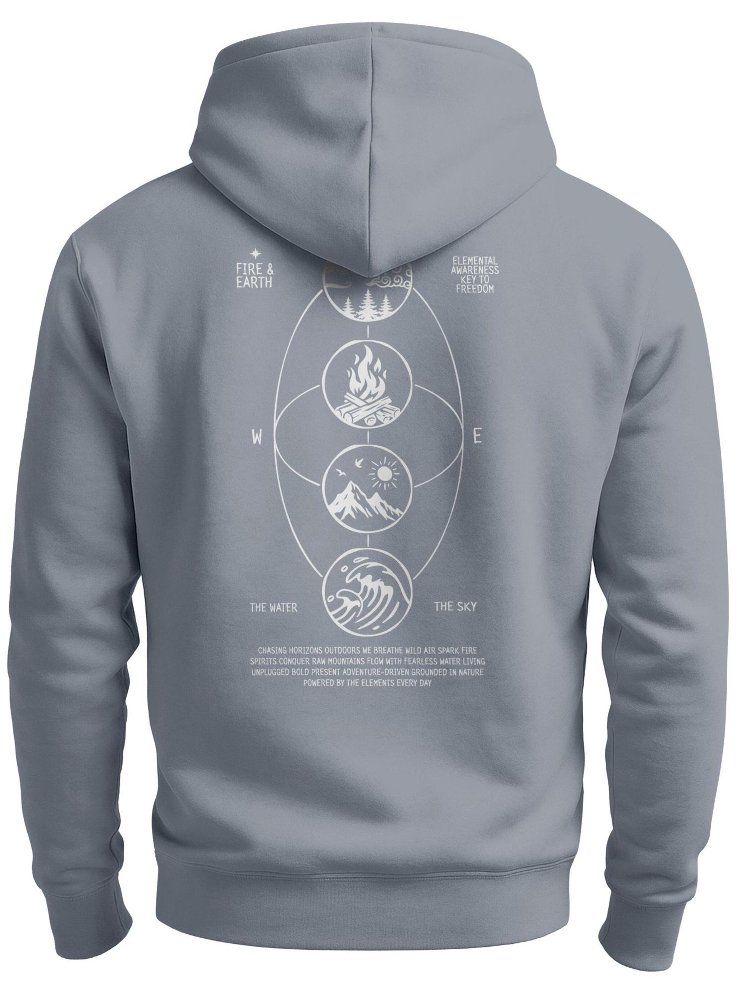 Neverless Sweatshirt 'Elemental Awareness' in Grey: front