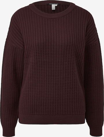 Pull-over QS en marron : devant