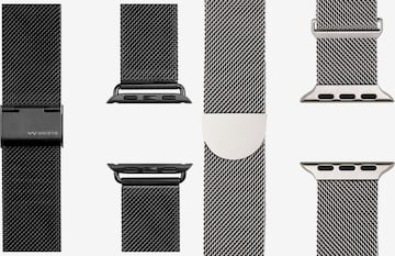 WRISTR Digital Watch 'Milanese' in Silver: front