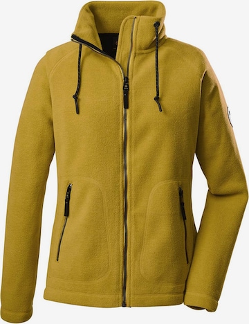 KILLTEC Athletic Fleece Jacket in Yellow: front