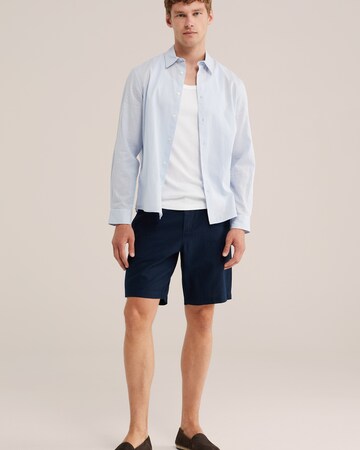 WE Fashion Loosefit Chinobyxa i blå