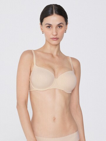 Tezenis T-shirt Bra in Beige: front