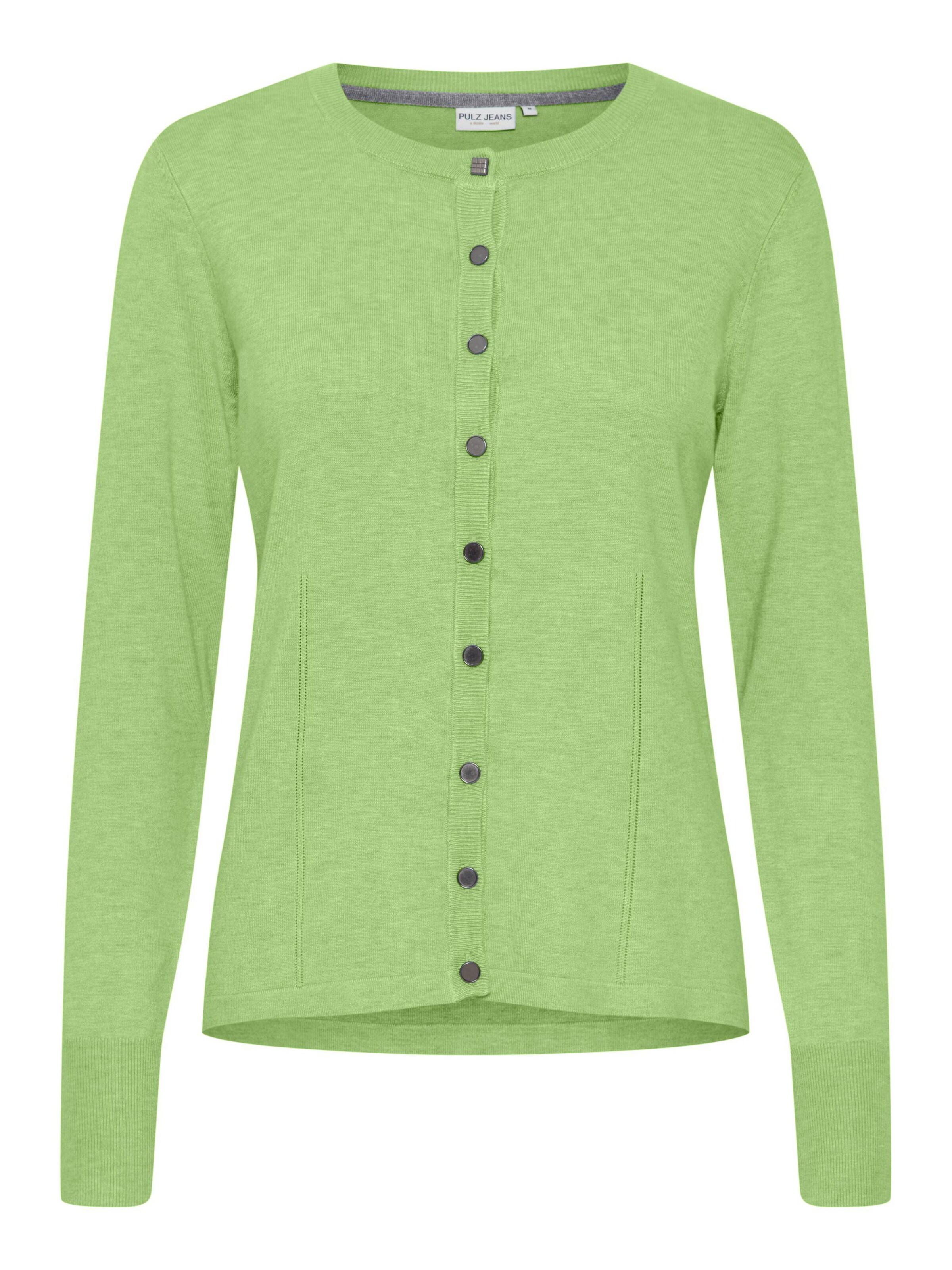 PULZ Jeans Cardigan 'Sara' i grøn: forside