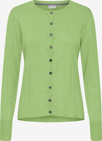 PULZ Jeans Gebreid vest ' SARA ' in Groen: voorkant