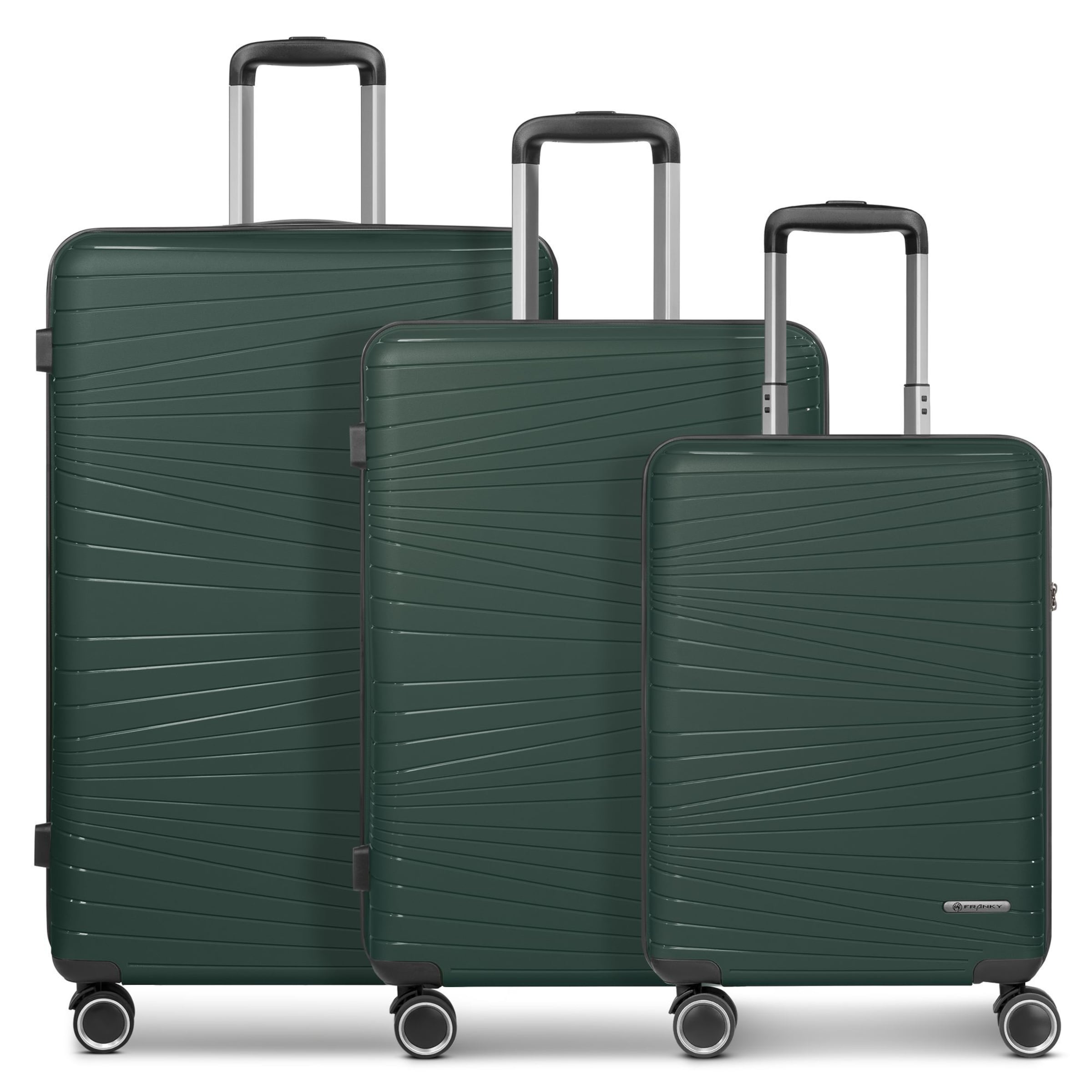 Franky Suitcase set 'Dallas 3.0' in Green: front