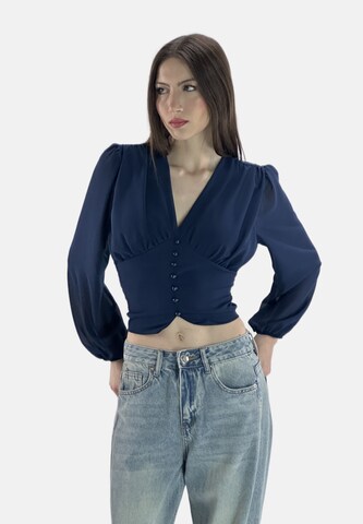 Elara Blouse in Blue: front