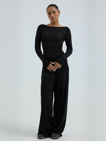 Haut ' Cotton ' Seamless Basic en noir