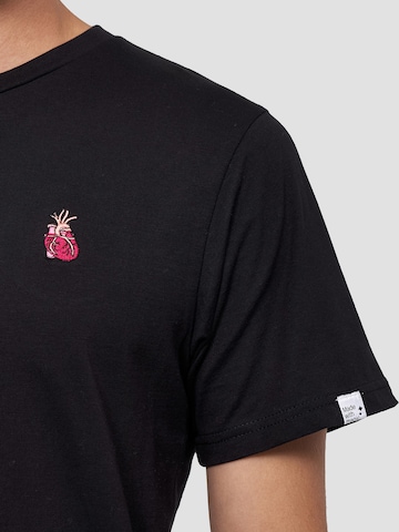 Mikon Shirt 'Herz' in Zwart