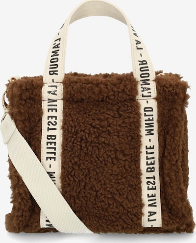 MANFIELD Handtasche in braun / schwarz / offwhite, Produktansicht