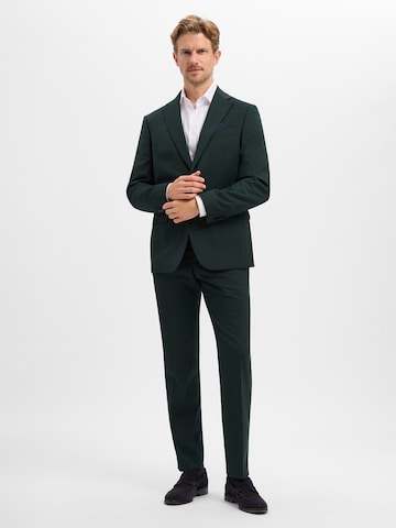 Finshley & Harding Regular Trousers with creases 'Mitch' in Green