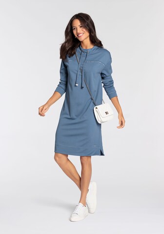 LAURA SCOTT Oversized Dress in Blue: front