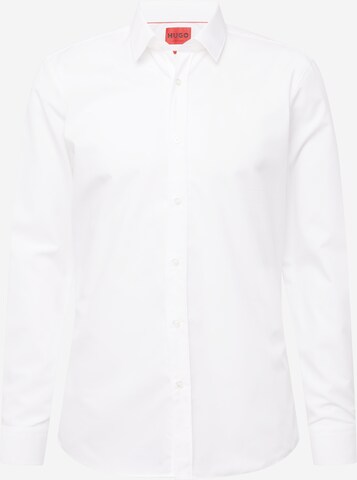 Coupe slim Chemise 'Elisha' HUGO en blanc : devant