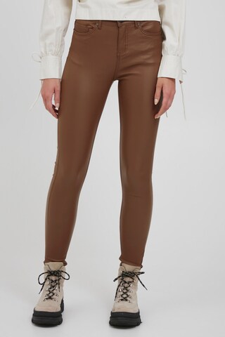 b.young Skinny Broek 'KATO KIKO' in Bruin: voorkant