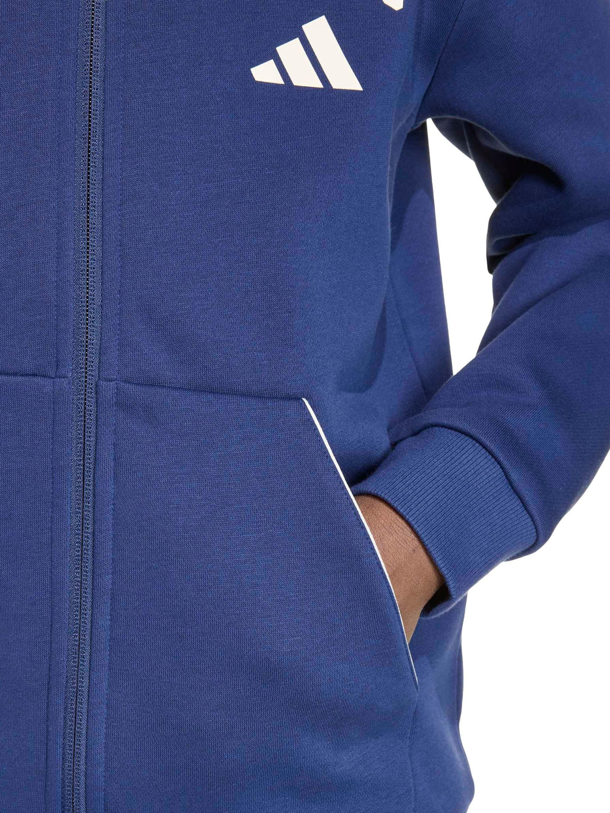 Bluză cu fermoar sport de la ADIDAS SPORTSWEAR pe albastru