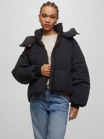 Veste d’hiver Pull&Bear en noir : devant