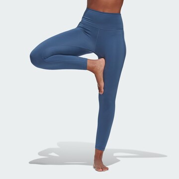 ADIDAS SPORTSWEAR Skinny Sportbroek 'Studio' in Blauw: voorkant