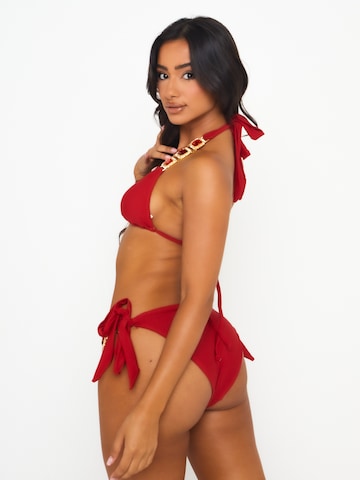 Moda Minx - Triángulo Top de bikini 'Boujee' en rojo