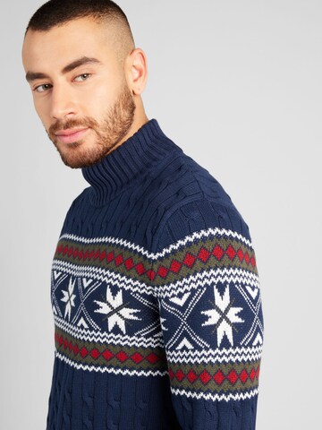 SELECTED HOMME Sweater 'Flake' in Blue