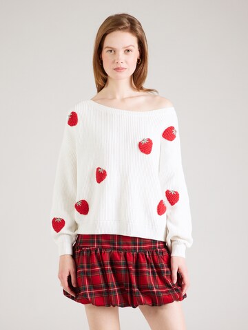 Pull-over HOLLISTER en blanc : devant