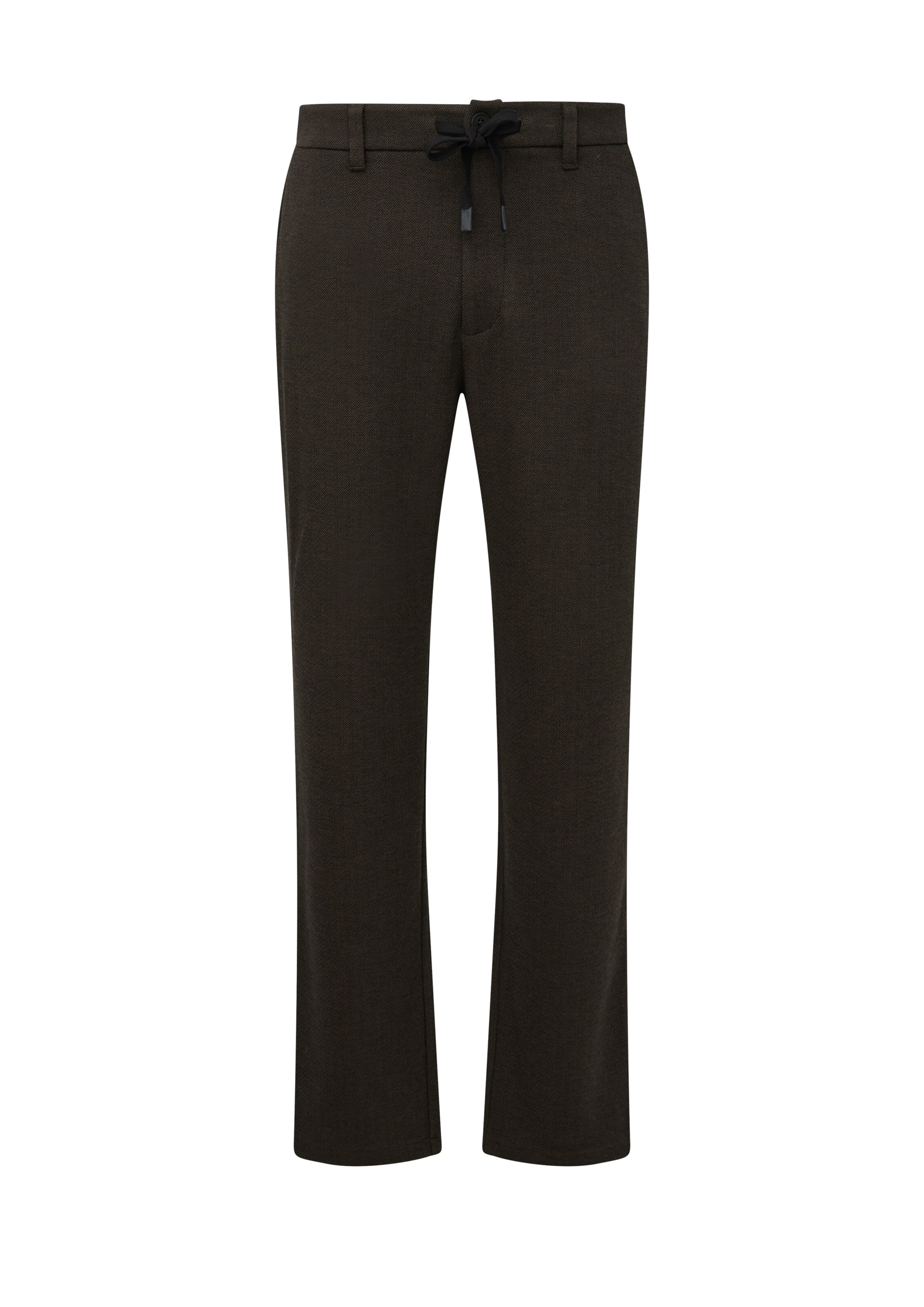 QS Regular Broek in Zwart: voorkant