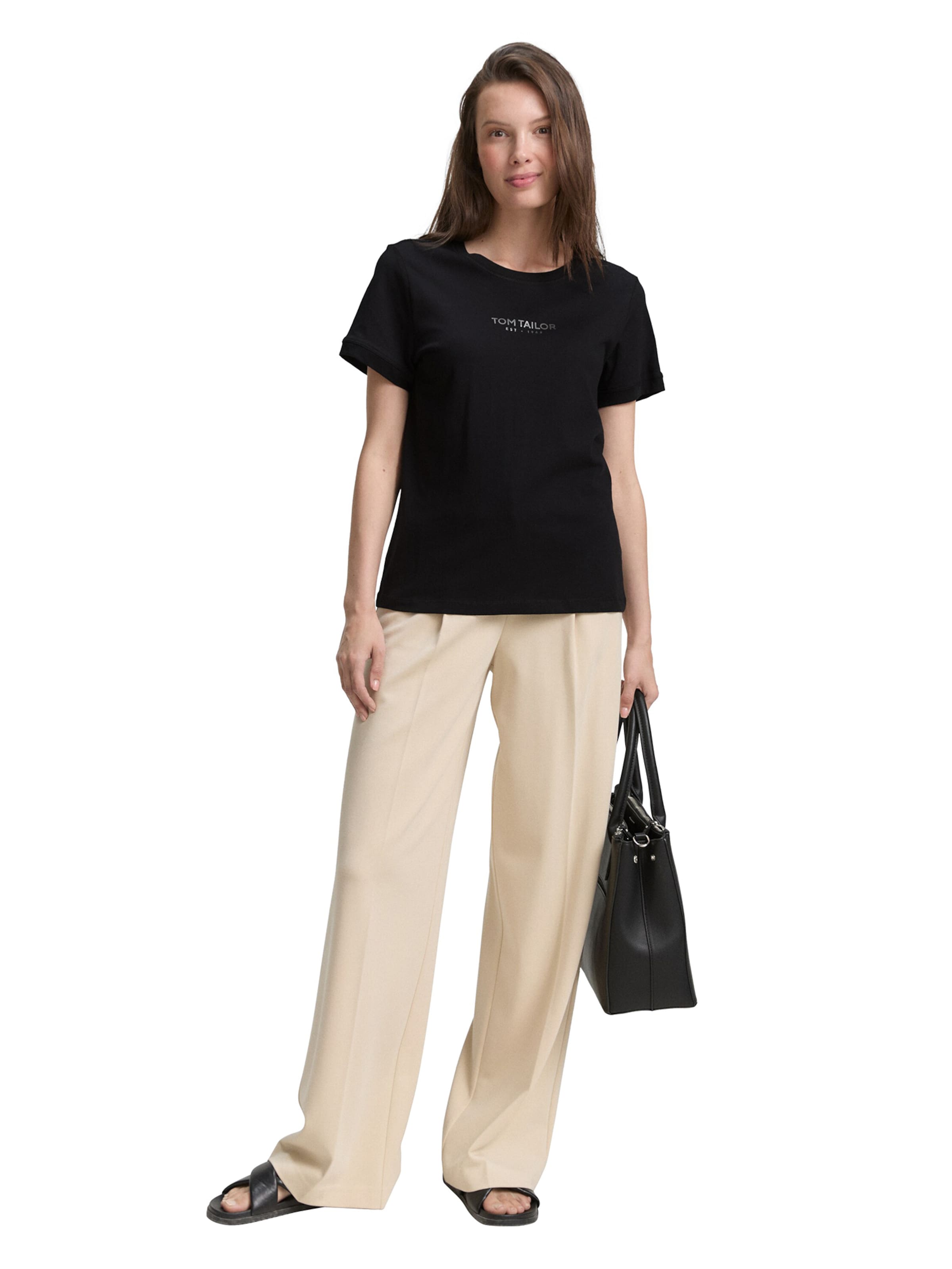 TOM TAILOR Футболка в Черный