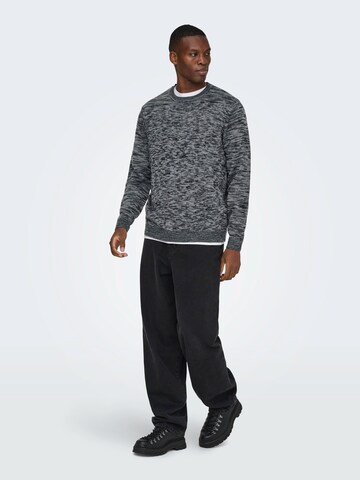 Only & Sons Sweater 'ONSTRAK' in Grey
