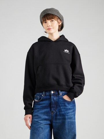 ALPHA INDUSTRIES - Sudadera en negro: frente