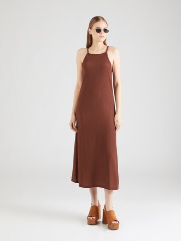 Happiness İstanbul Kleid in Braun: Vorderseite