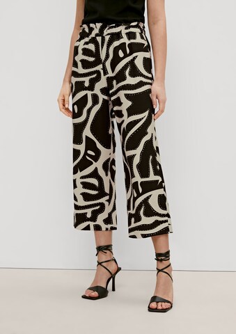 COMMA Wide leg Broek in Zwart