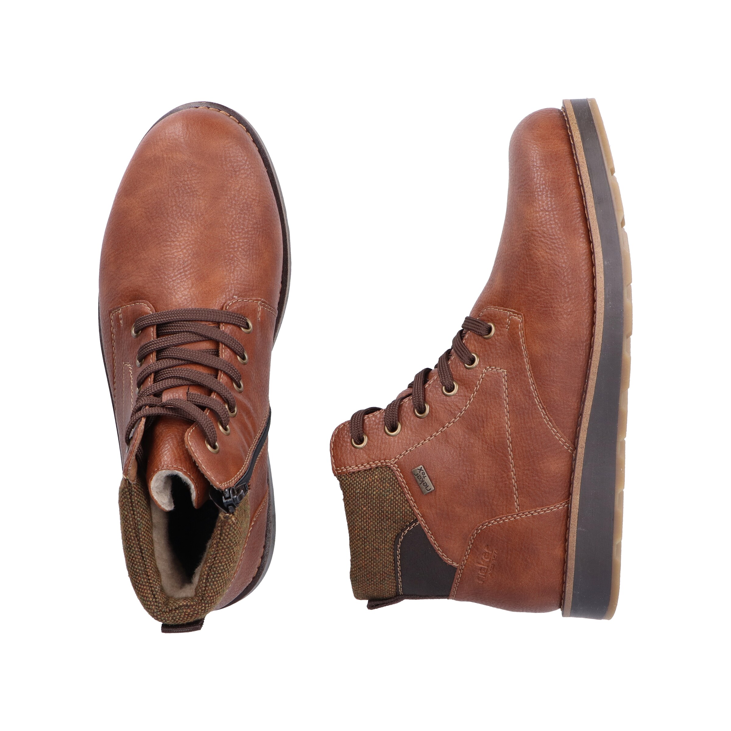 Rieker Lace-Up Boots '30040' in Brown