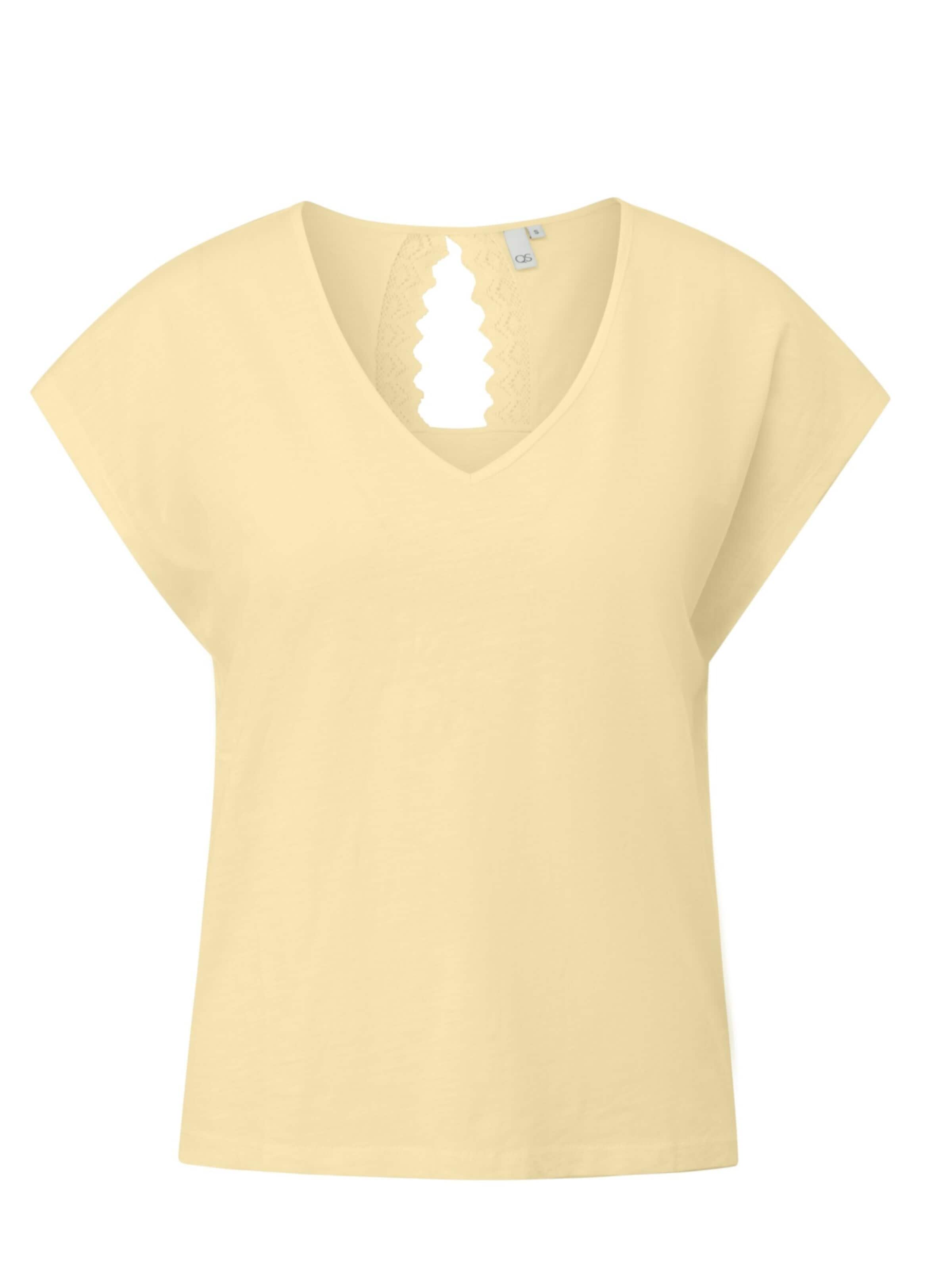 T-shirt 'Q/S designed by - Dames t-shirt' QS en jaune : devant