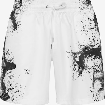 Plein Sport - Pantalón deportivo 'Splash' en blanco: frente