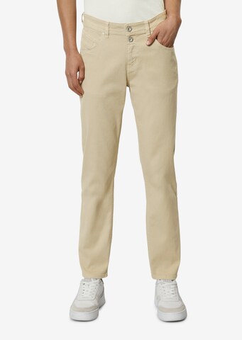 Marc O'Polo Regular Trousers 'Theda' in Beige: front