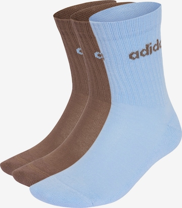 ADIDAS PERFORMANCE Sportsokken 'Linear Crew' in Blauw: voorkant