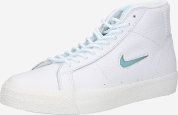 Nike SBVisoke tenisice 'ZOOM BLAZER' - bijela boja: prednji dio